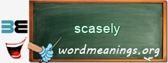 WordMeaning blackboard for scasely